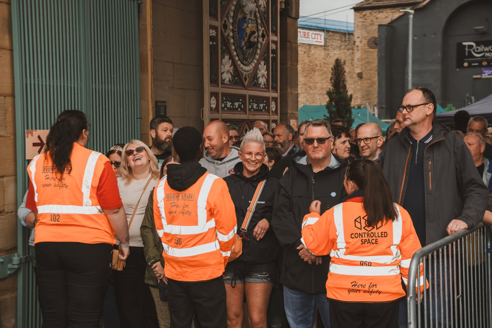 Crowd management operation at Shed Seven live event at The Piece Hall