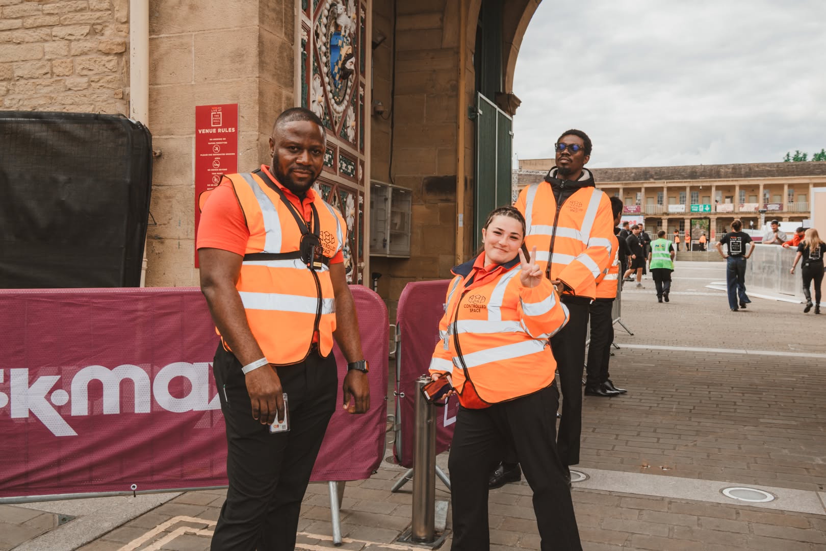 Front of House Pit Barrier Team at The Piece Hall